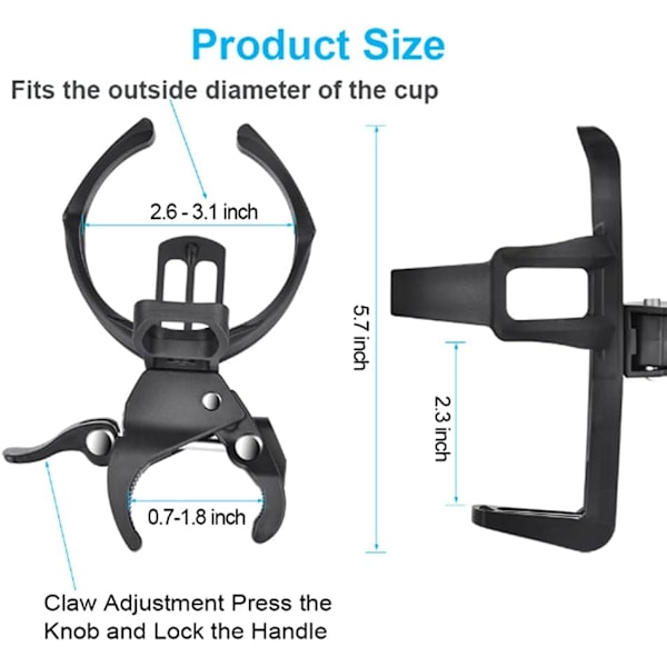 2 stk. cykel flaskeholder, let og stærk flaskeholder, ea