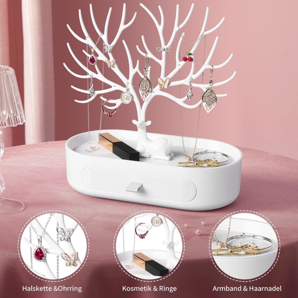 Smykke Display Stativ, Plastik Smykke Display Stativ med Skuffe