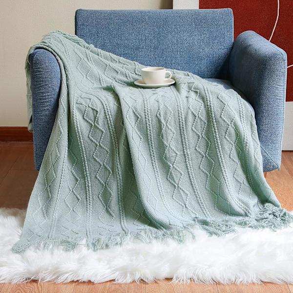 Sofa Teppe Tilgjengelig Hele Året - Lysegrønn 130*230cm Kni