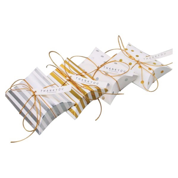 40 st pappersgodisbox, presentask kuddfodral låda, öra bröllop F