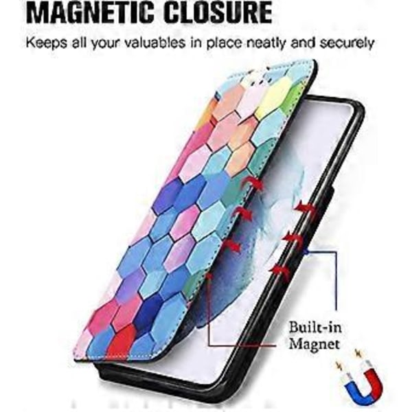 Kompatibel med Samsung Galaxy S21 FE Fodral Flickig Lyx, Plånboksfodral Galaxy-S21 FE Skydd Flip Folio Gaxaly S21 FE Skyddande Skal med Ställ PU