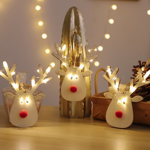 Messingtråd julelys, juletre vindudekorasjon, ho