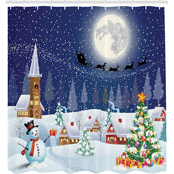 Snögubbe julgransstil, 180 * 180 cm julgardin