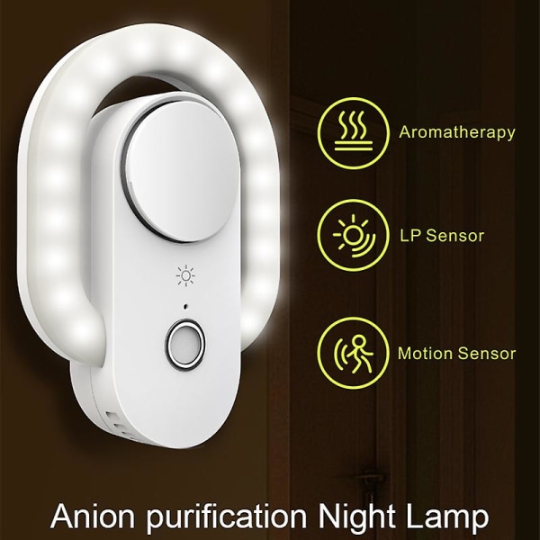 Intelligent Dual Sensor Night Light Anion Air Purifier Light Touc