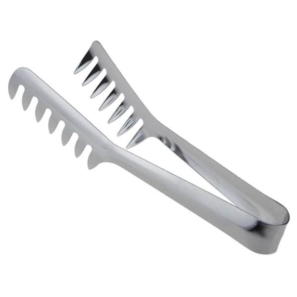 Sæt med 1 rustfrit stål madtænger 8\" Pasta Flip Flops Sølv