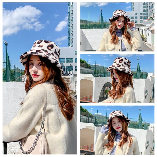 Dames efterår og vinter nye casual leopard print all-match plus