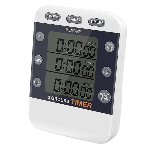 Digital Timer 100 Hour Triple Count Down/up Clock Timer Cooking Timerdigital Timer 100 Hour Triple Count Down/up Clock Timer Cooking Timer