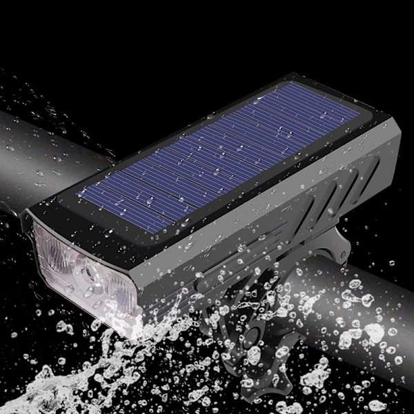 3T6 Solarlading sykkel frontlykter med hornvarsel Glare Solar