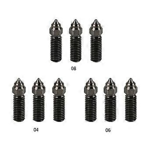 3D-printer skrivehode herdet stål dyse 0.4/0.6/0.8mm for K1/K1Max dyser