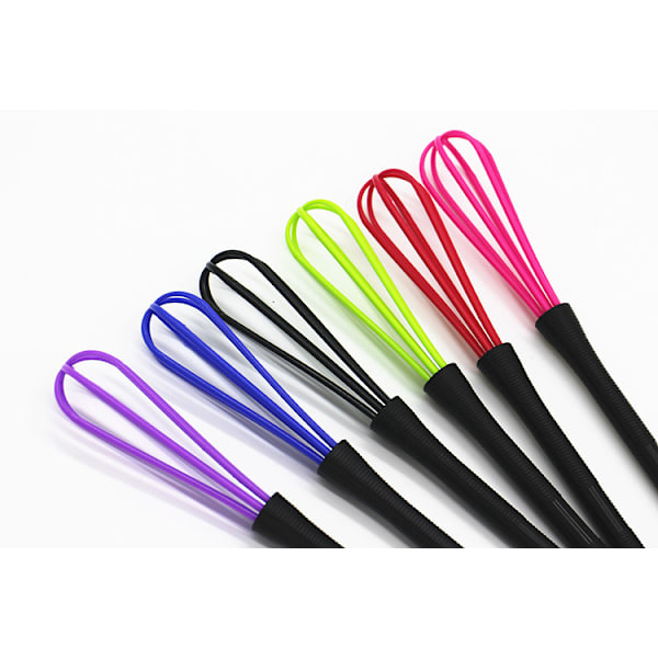 Stykke Sort Plastik Pisk Frisør Pisk Plastik Pisk Hårfarve Pisk Køkken Ballon Mixer Shaker Værktøj