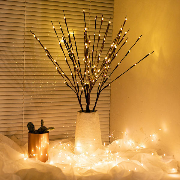 3 st LED-simuleringsgren blomsterarrangemang ljussling crea