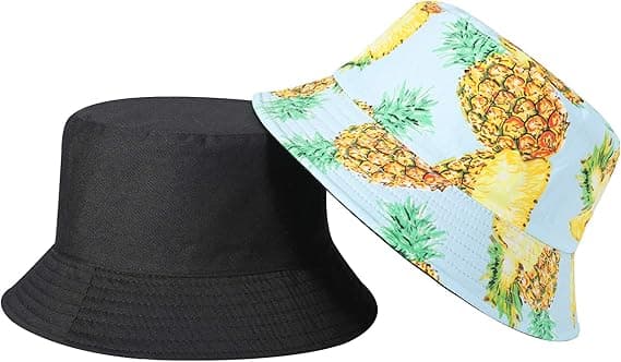 Kvinde i fiskerhat (lysblå ananas)