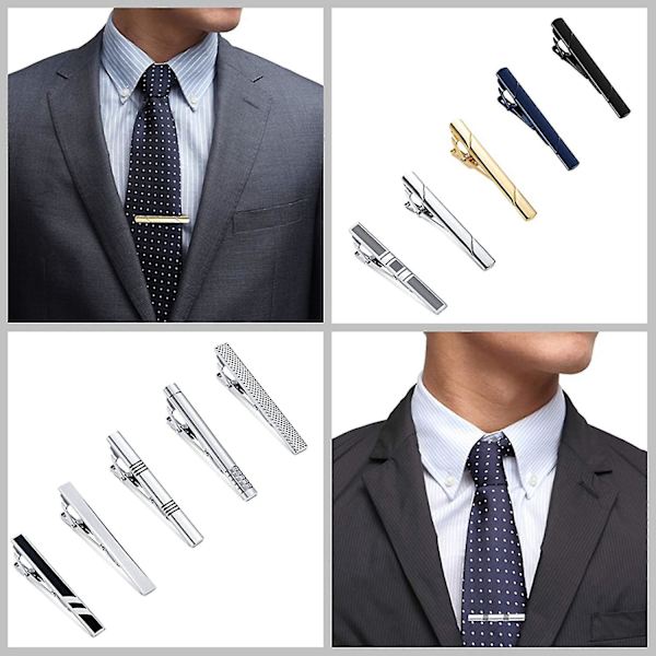 10 st slipsklämmor set för män slipsklämma present till män klämma set för slipsar