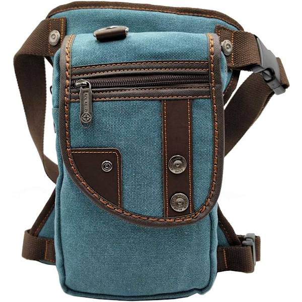 Canvas Drop Leg Bag til Mænd Kvinder Motorcykel Cykling