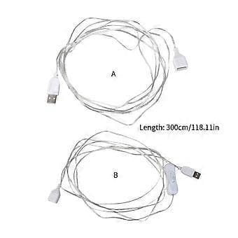 USB-strømkabel hann til hunn USB-ladekabel Støtter 5V2A USB-vifte Takvifte USB-lys with switch