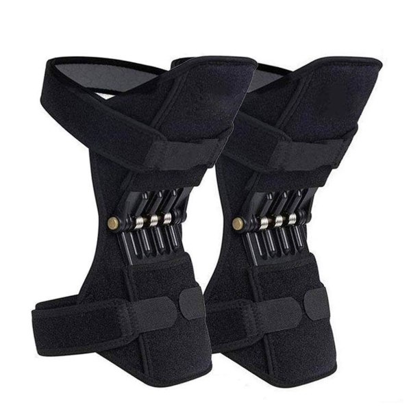 Power Knäskydd Stöd Brace Fjäder Knäskydd, 1par Patella Booster Fjäder Knäskydd Stöd För Vandring Sport