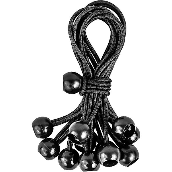 Kugle Bungee Snore, 20 stk. 6-tommer Heavy-duty Stretch Reb med Kugle Elastisk Snor Binde Strop Til Baldakiner, Telt