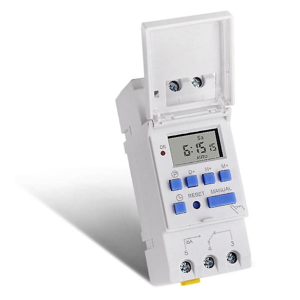 Elektronisk ugentlig 7 dages programmerbar digital industriel tidsswitch relæ timer kontrol AC 220v 16a DIN-skinne montering Dropshipping