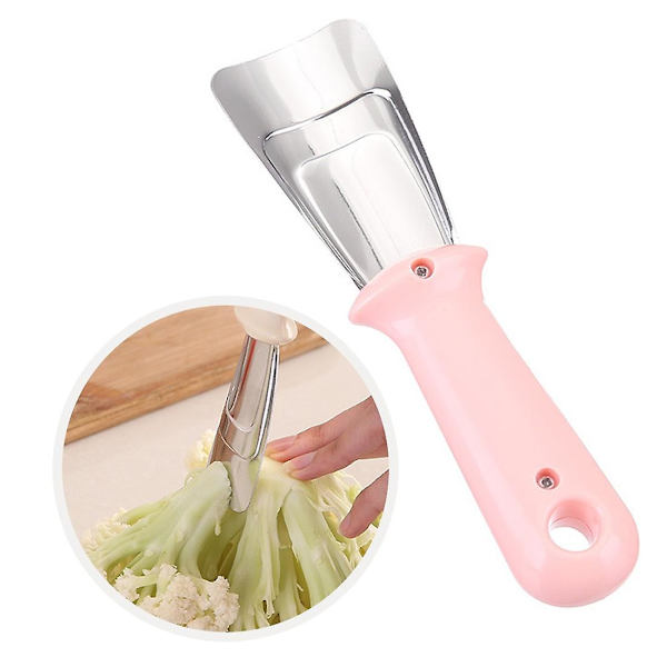 1 stk. (pink) rustfrit stålskovl til fjernelse af is fra køleskab