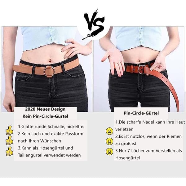 Kamelinahkainen vyö naisille, soljella