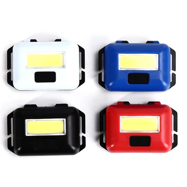 6 stk Mini Hodelykter Bærbare COB LED Hodelykter Vanntett Front