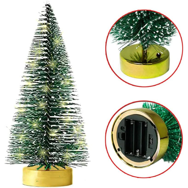 Mini kunstig juletre 25cm LED grønt juletre Smal