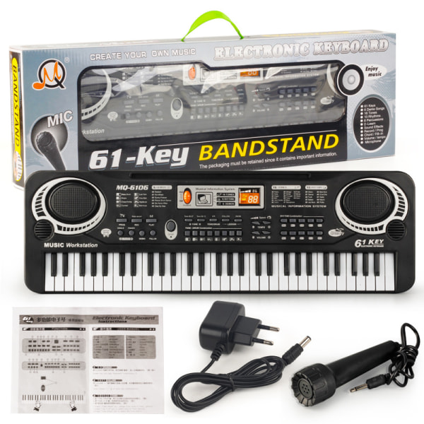 Keyboard Piano 61 Key Bärbar Multifunktionell Keyboard Keyboard