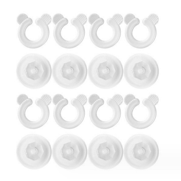 8 par sengeteppe klips, gjennomsiktige holdbare plast sengeteppe klips, hold hjørnet