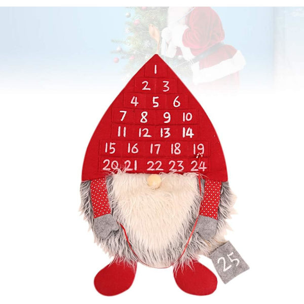 1 stk. Rød Julekalender Nisser Nedtælling til Jul A