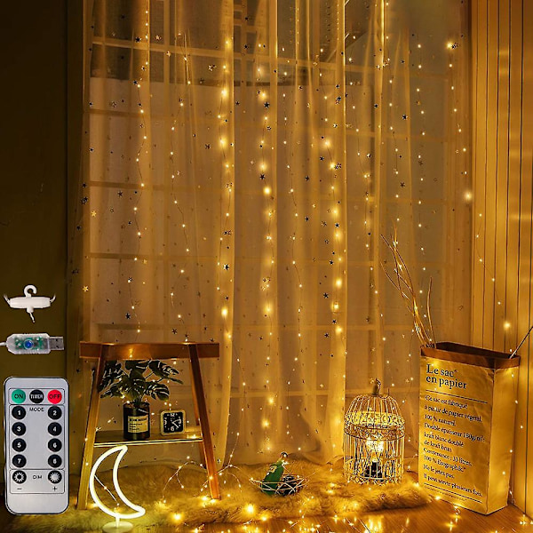 Verhovalot 300 Led Jouluvalosarja Kaukosäätimellä 8 Tilalla