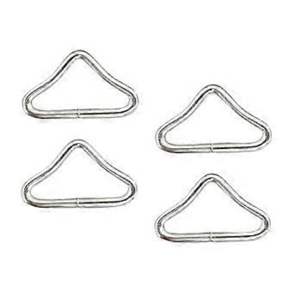 4x V-ring triangelspänne, metall trampoline nätspänne, fast utomhusutrustning för barns hoppstolar (utan remmar) no Straps