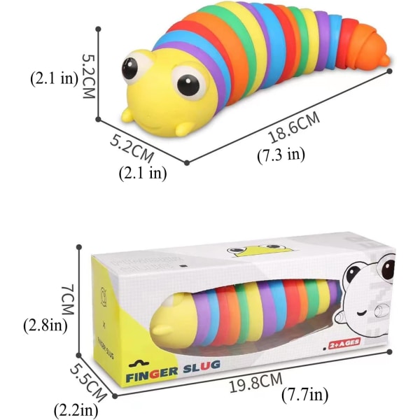 Fidget Slug Legetøj, Sensorisk Slug Desktop Legetøj Relief Anti-Angst