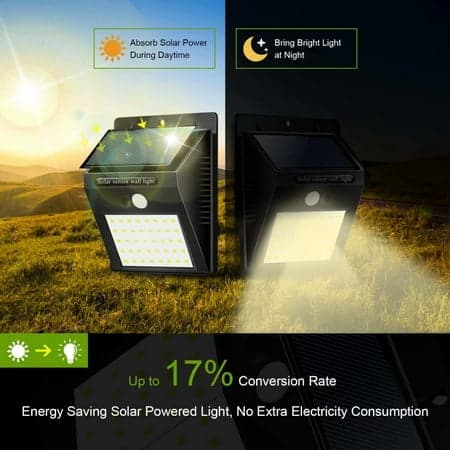 1 st solcellslampor utomhus 40 LED varmvit solcells rörelsesensor L