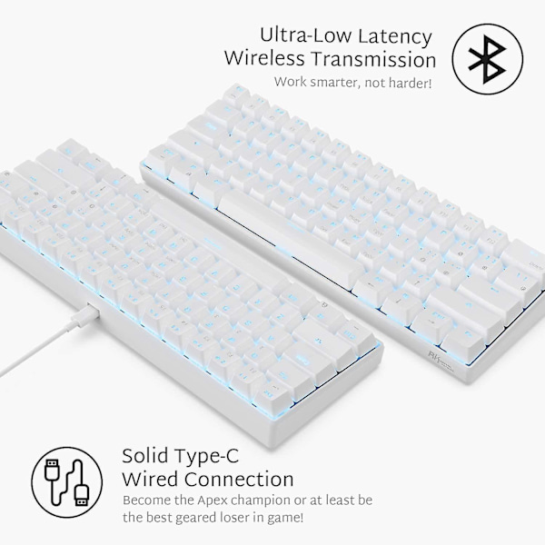 Rk Royal Kludge Rk61 Trådlöst 60% Mekaniskt Tangentbord, 61 Tangenter Bluetooth Mekaniskt Tangentbord, Kompakt SpelTangentbord Med Programmerbar Programvara (hot-