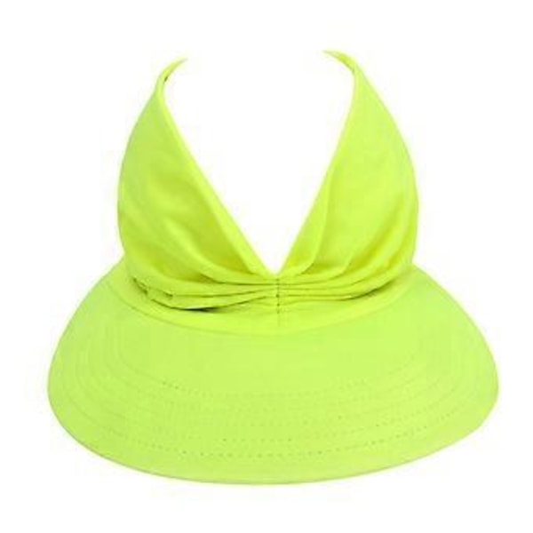 Dam Visir Ihålig Topp Casual Hatt Kepsar för utomhusbruk Strand Camping Vandring (Gul)