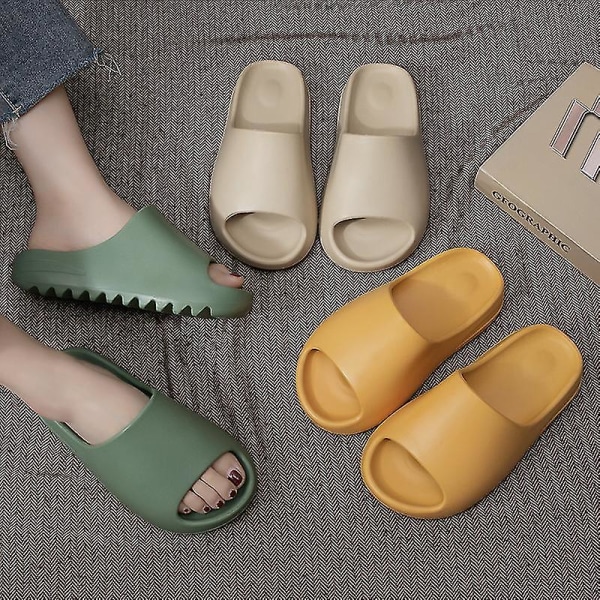 Damtofflor Ultra Soft Sliders Sommarsandaler Strandtofflor Skor（37 38）