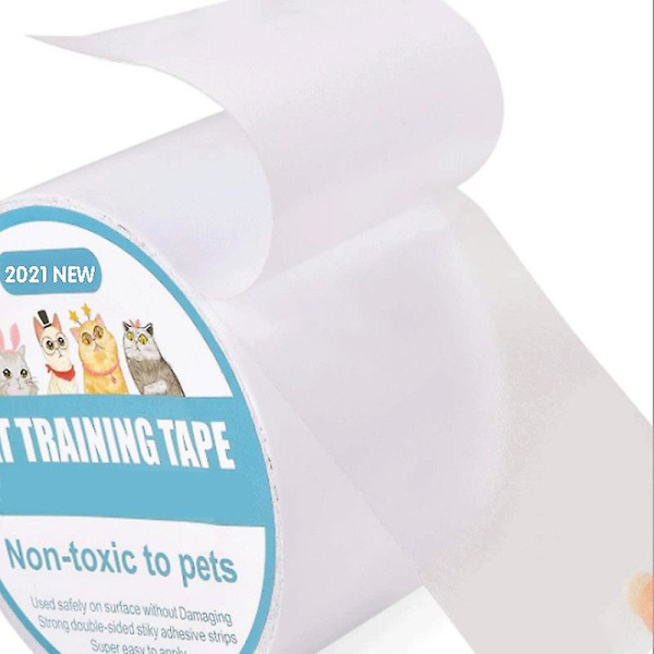 Anti-Scratch Katt Träningstejp, Transparent Dubbelsidig Katt Repellent Tejp, Möbler Skydd För Soffa