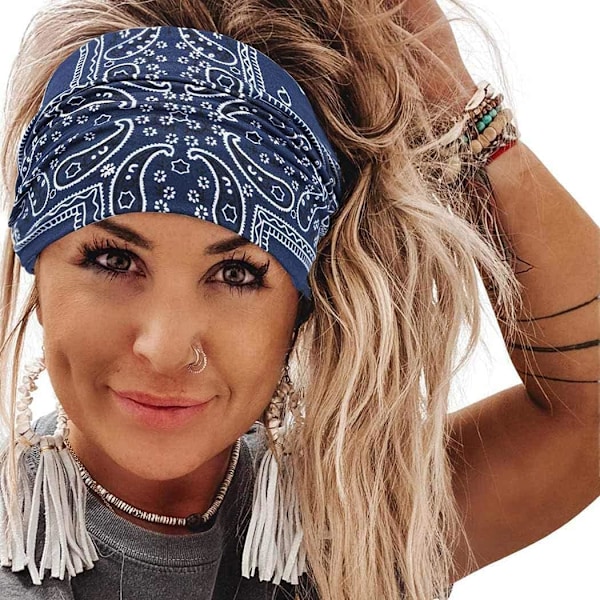 Joogahiuspanta Leveä Joustava Hiuspannat Boho Hiuspannat Kukka