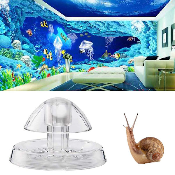 2 stycken snigelfångare för akvarier, snigel fälla, plast snigel fälla, rolig plast klar 8cm snigel fälla akvarium för att fånga
