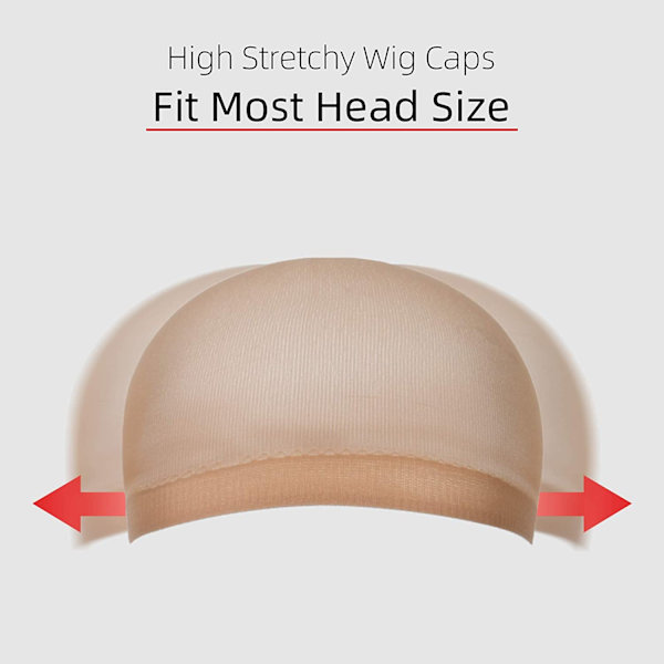 4 stk Parykkhette, Nylon Parykkhette Unisex Bonnet, Parykkhetter for Menn