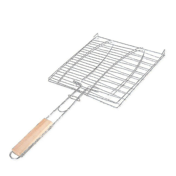 Fällbar grillkorg grillnät biff kött fisk grönsakshållare