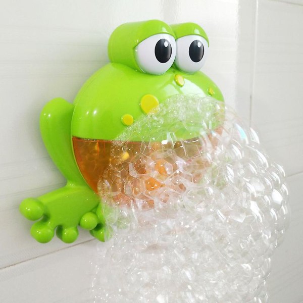 Baby Bad Bubbel Leksaker Set Automatisk Groda Bubbelmaskin Barn Bad Bubbelmaskin Roliga Badleksaker（Groda）