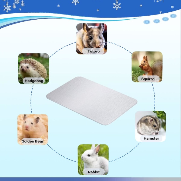 Kjøleplate for kanin, 30x20cm Hamster Kjølematte Kjæledyr Kjøleplate for Kanin Kanin Hamster Marsvin & Andre Smådyr Hold Deg Kjølig