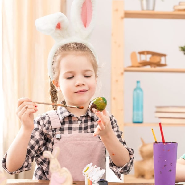 Headband with bunny ears - White and pink - Costume accessories