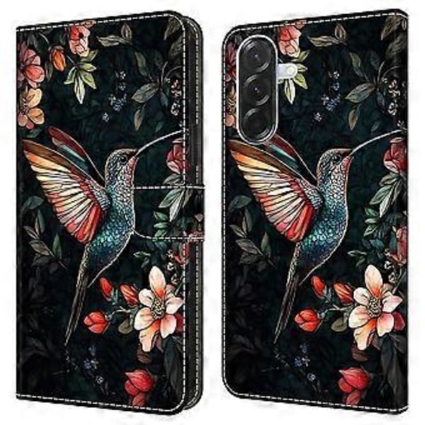 Læderetui med mønstertryk, pung og stativ til Samsung Galaxy A16 5G/ 4G Green Magpie