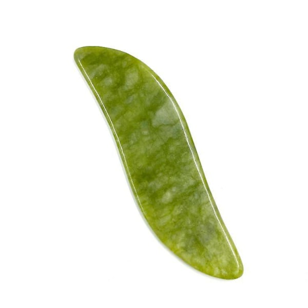 Gua Sha -hierontakivi jadevihreä (11,5 x 3,1 cm)