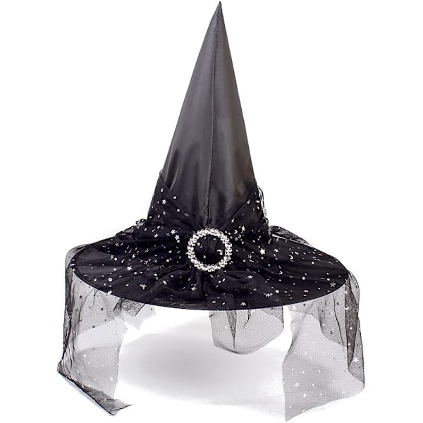 Halloween Häxhattar, Häxhuvudband 2 Stycken Wicked Witch Hat för