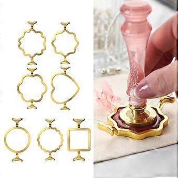 Vaxsigillform för 2,5 cm vaxsigillstämplar, vaxsigillverktyg i metall med rund blomform, sigillvaxform för presentinslagning E heart shape L 3cm chapter applie