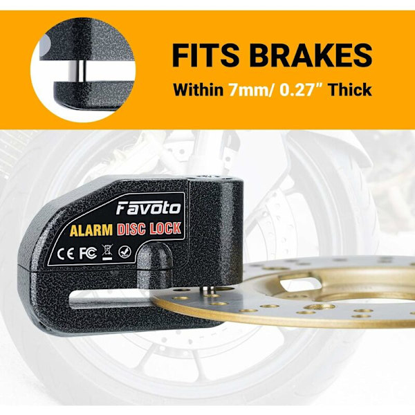 Antifurto per moto con disco di bloccaggio con allarme da 110 dB