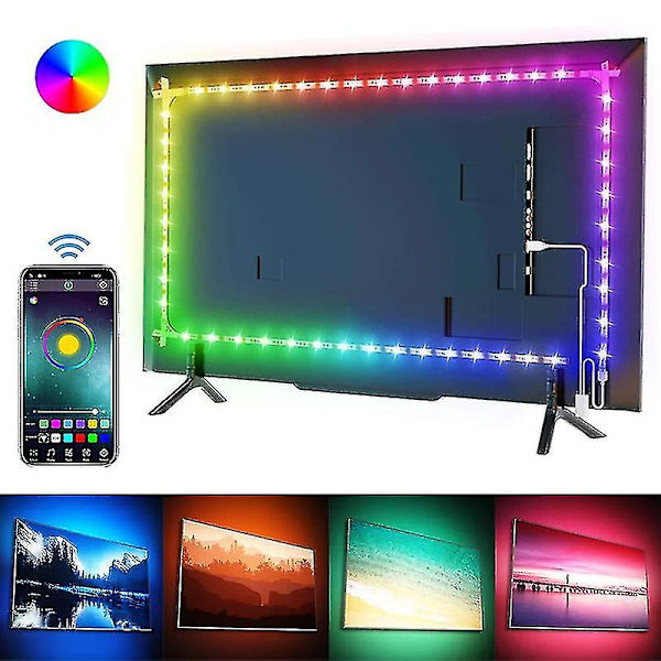 Rgb 5050 Led-stripe lys Bluetooth-app-kontroll 5v Usb for TV-bakgrunnsbelysning Romdekorasjon